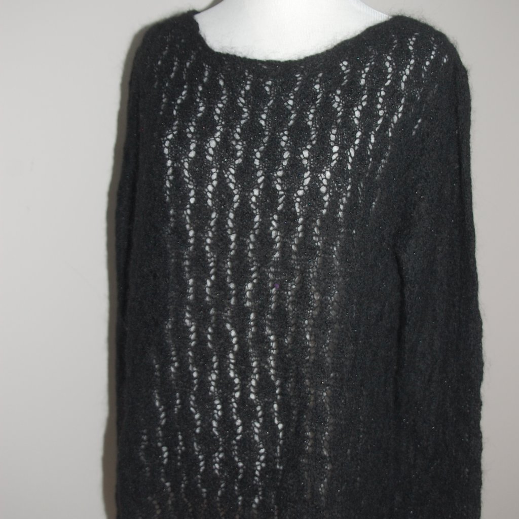 Inc International Concepts Black Sparkly Sweater Sz Large